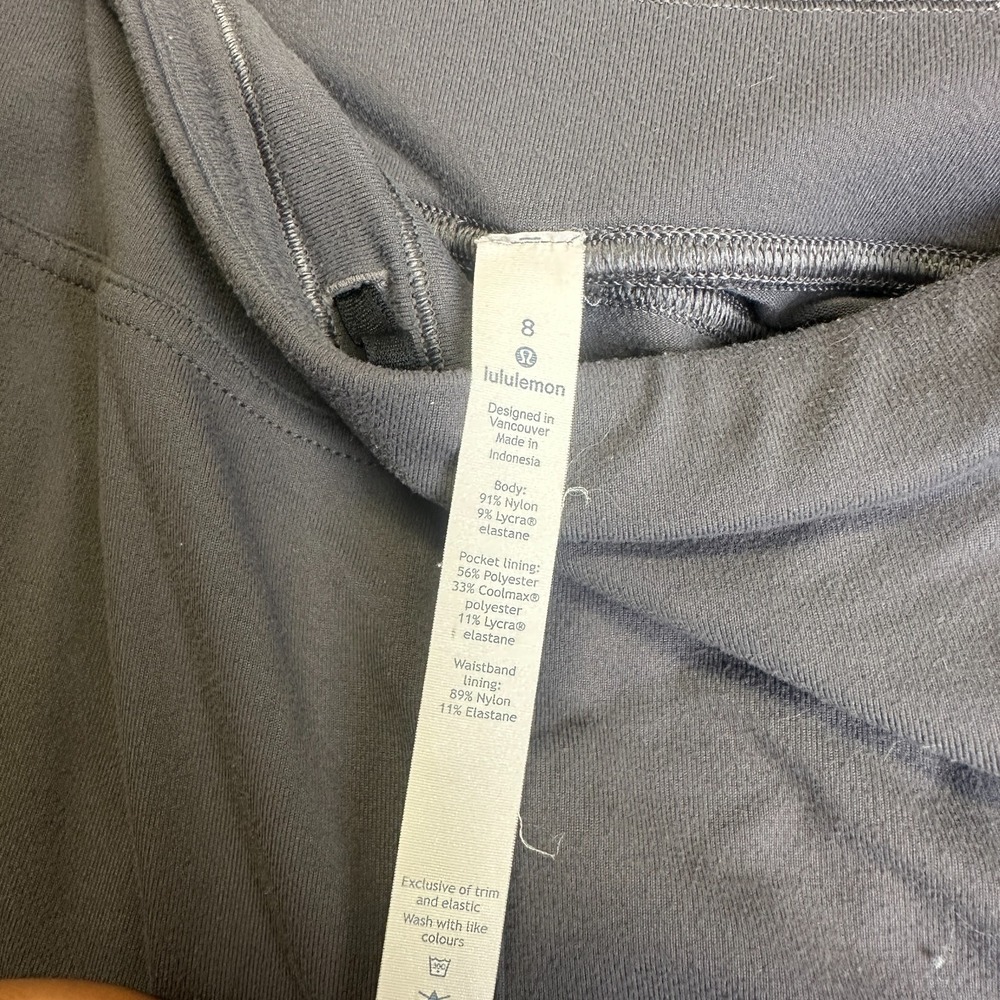 Lululemon Run On Jogger Pants Womens 8 Gray Dark Carbon Tapered Athletic Stretch - Picture 4 of 14